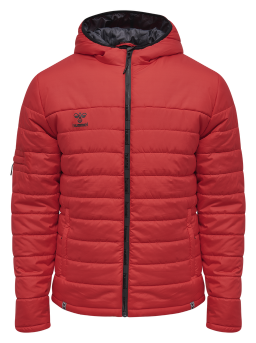 hmlNORTH QUILTED HOOD JACKET, TRUE RED, packshot