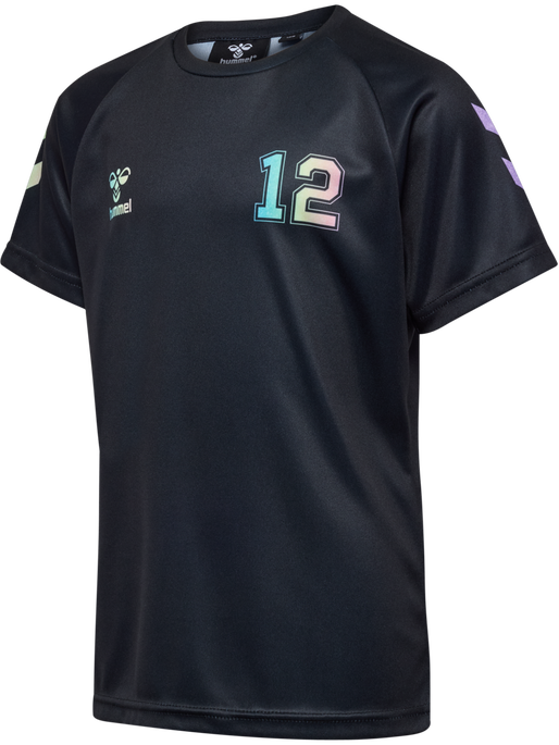 hmlSHIMMER T-SHIRT S/S, BLACK, packshot