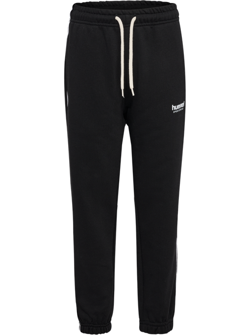 hmlJR LOOSE SWEATPANT PIPING, BLACK, packshot