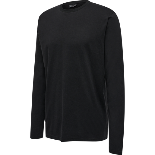 hmlRED HEAVY T-SHIRT L/S, BLACK, packshot