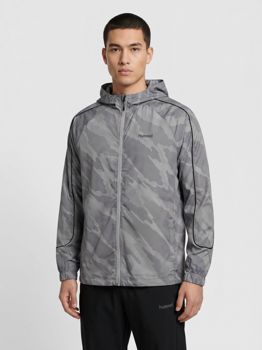 hmlAOP HYBRID TRACK JACKET, SHARKSKIN, model