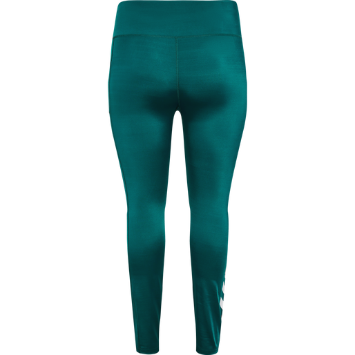 hmlTE CURVY HIGH WAIST TIGHTS PLUS, DEEP TEAL, packshot