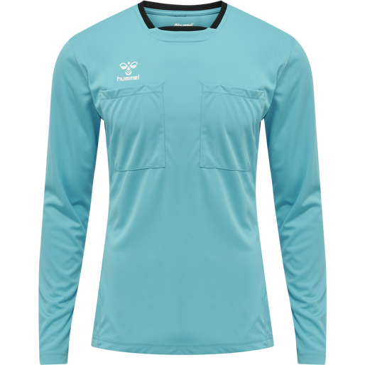 hmlREFEREE CHEVRON JERSEY L/S, SCUBA BLUE, packshot