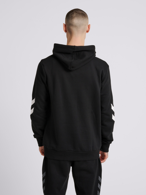 hmlLEGACY ZIP HOODIE, BLACK, model