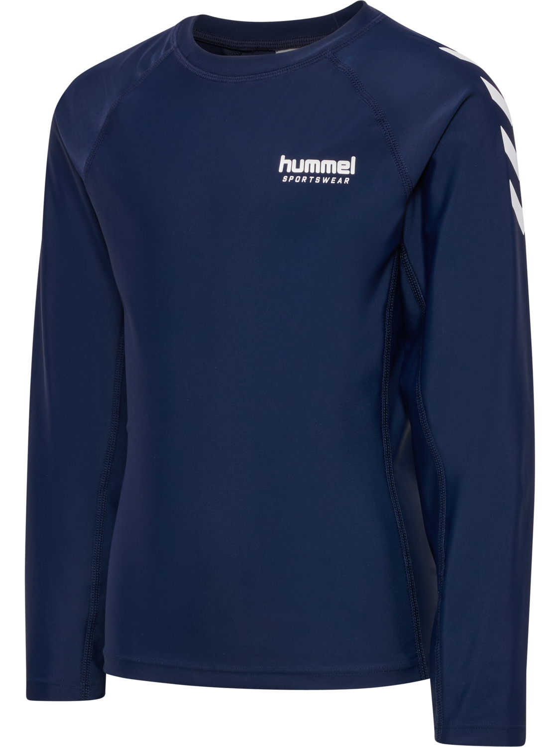 hmlJR SWIM T-SHIRT L/S, DRESS BLUES, packshot