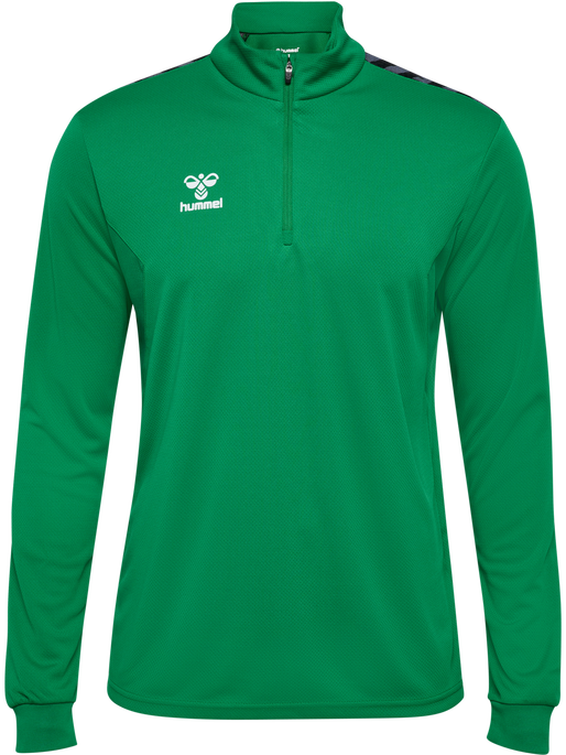 hmlAUTHENTIC HALF ZIP SWEAT, JELLY BEAN, packshot