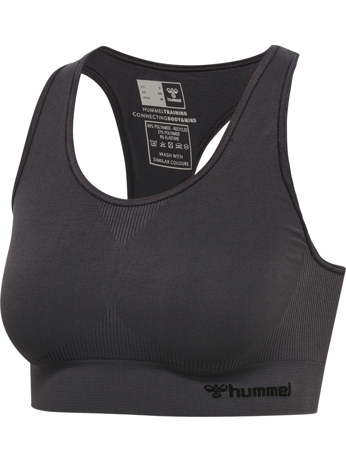 hmlTIF SEAMLESS SPORTS TOP, ASPHALT, packshot