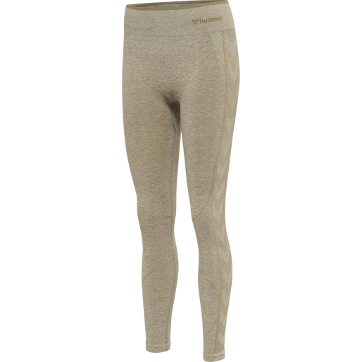 hmlMT UNA SEAMLESS MID WAIST TIGHTS, VETIVER MELANGE, packshot