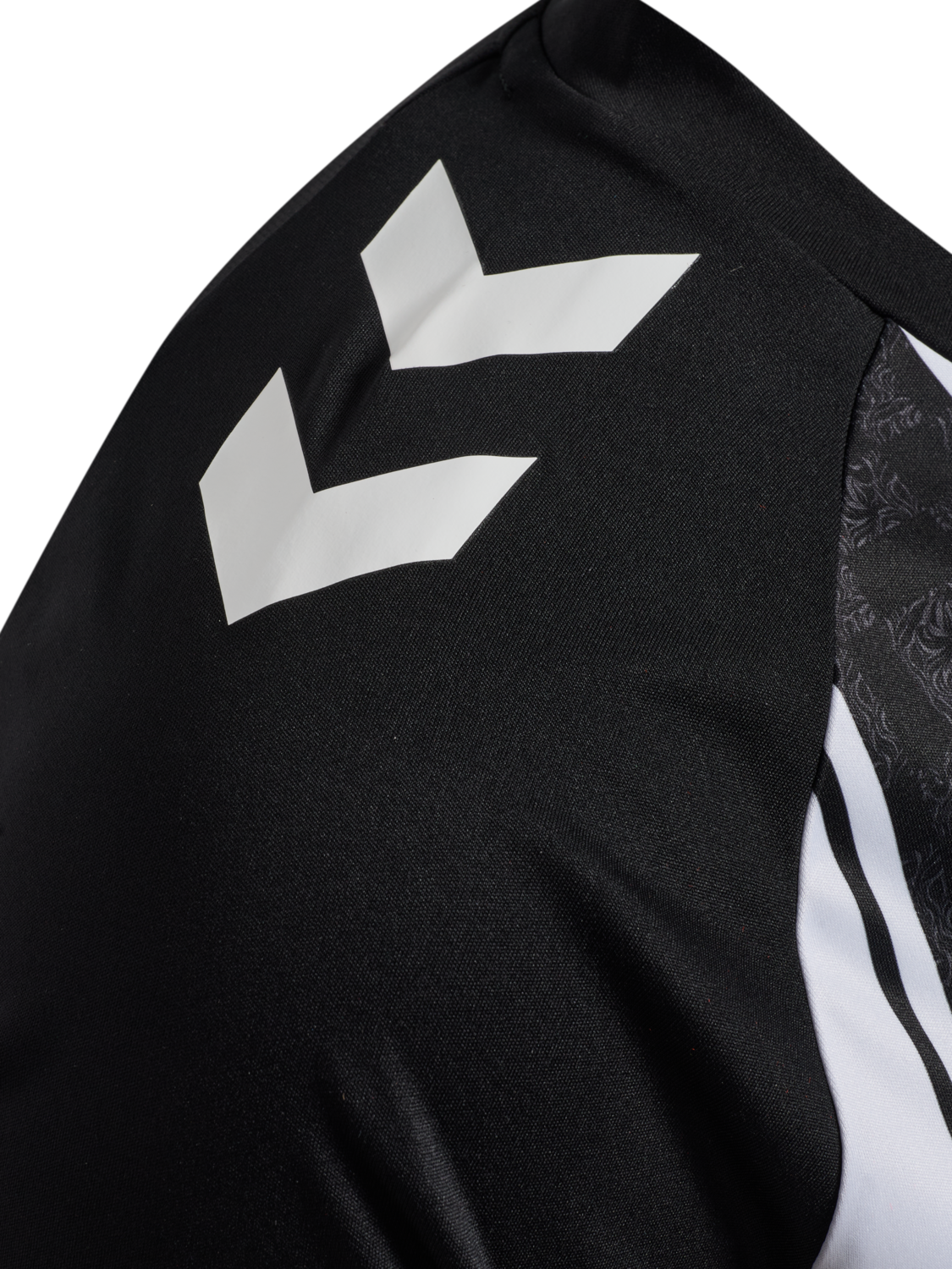 hmlMATCH STRIPED JERSEY S/S, BLACK/WHITE, packshot