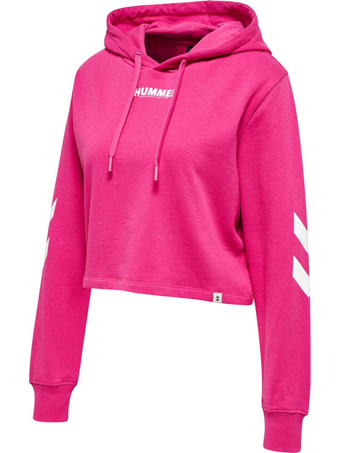 hmlLEGACY WOMAN CROPPED HOODIE, RASPBERRY ROSE, packshot