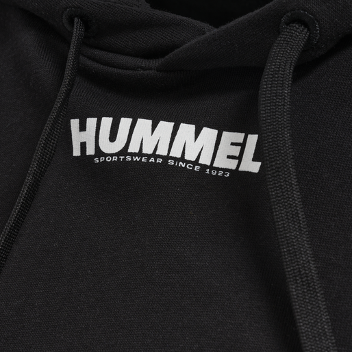 hmlLEGACY WOMAN CROPPED HOODIE, BLACK, packshot