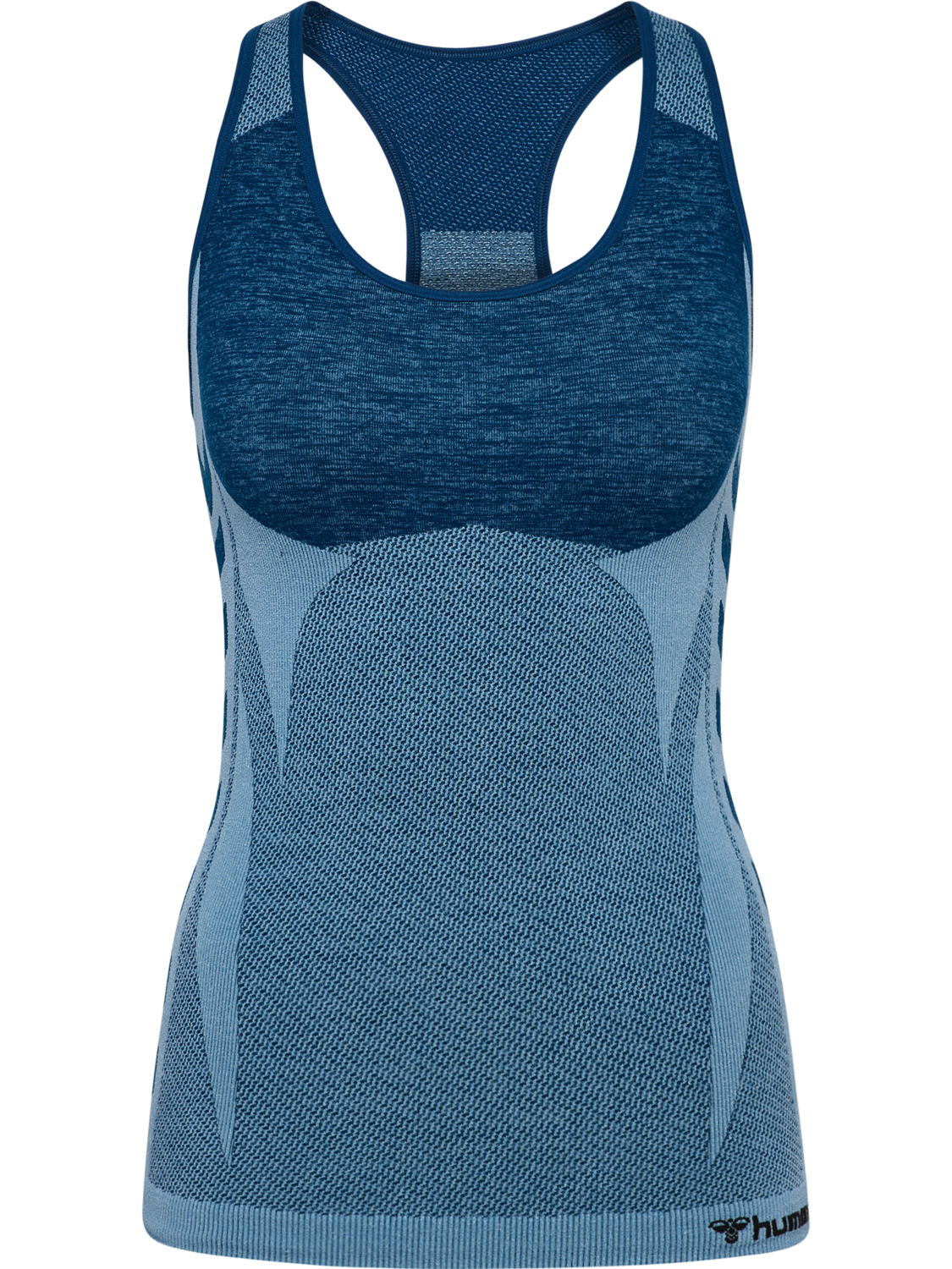 hmlCLEA SEAMLESS TOP, NAVY PEONY/FADED DENIM, packshot