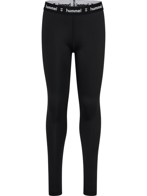 hmlJR PULSE MID WAIST TIGHTS, BLACK hmlJR PULSE MID WAIST TIGHTS, BLACK, packshot