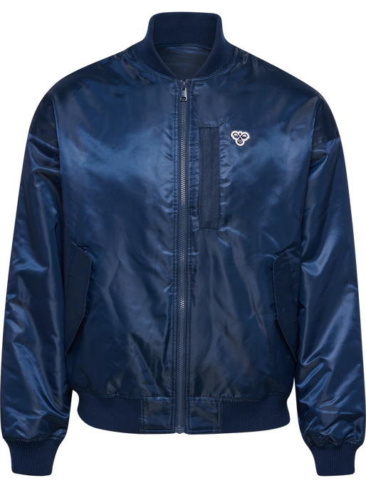 hmlBASEBALL JACKET BEE, DRESS BLUES, packshot