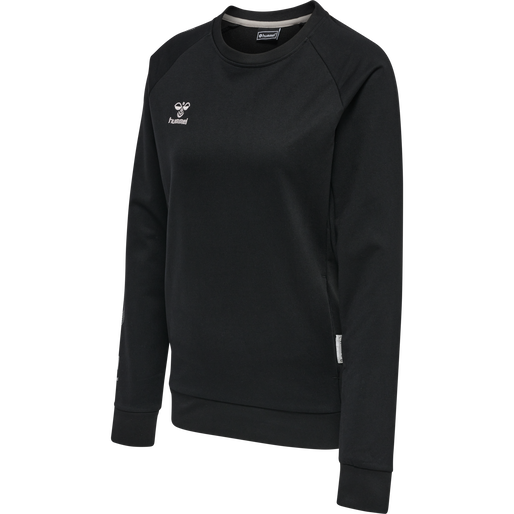 hmlMOVE GRID COTTON SWEATSHIRT WOMA, BLACK, packshot