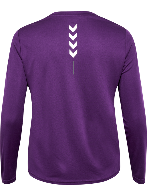 hmlTE CURVY T-SHIRT L/S PLUS, IMPERIAL PURPLE, packshot