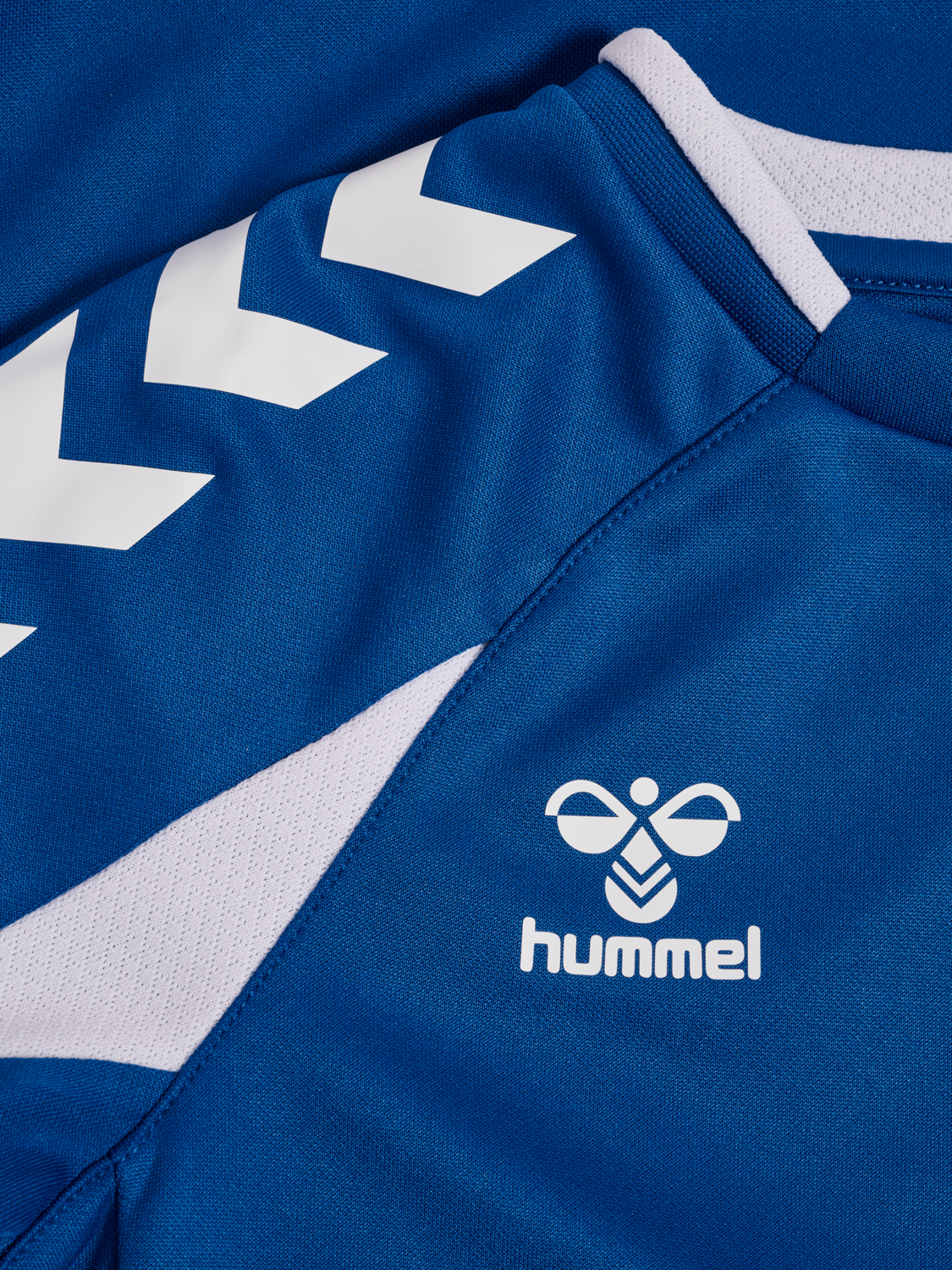 hmlCORE 2.0 CREW NECK KIDS, TRUE BLUE/WHITE, packshot