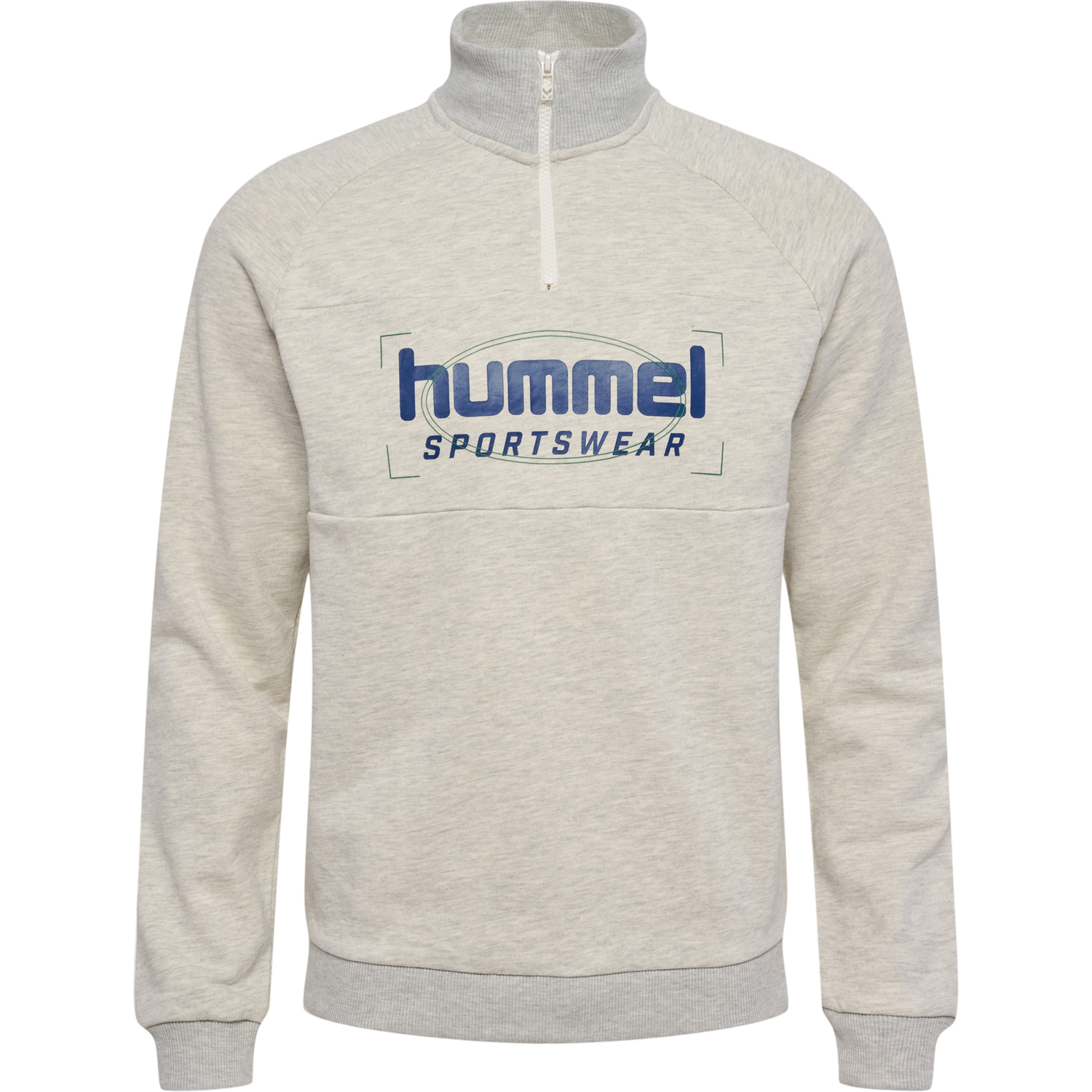 hmlLGC RON HALFZIP SWEATSHIRT, TOFU MELANGE, packshot