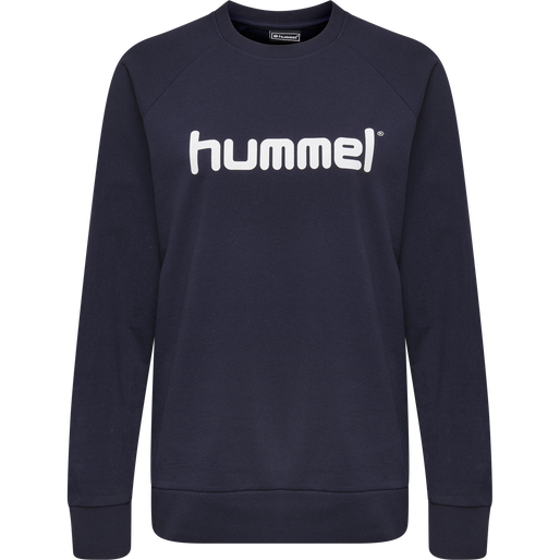 HMLGO COTTON LOGO SWEATSHIRT WOMAN, MARINE HMLGO COTTON LOGO SWEATSHIRT WOMAN, MARINE, packshot