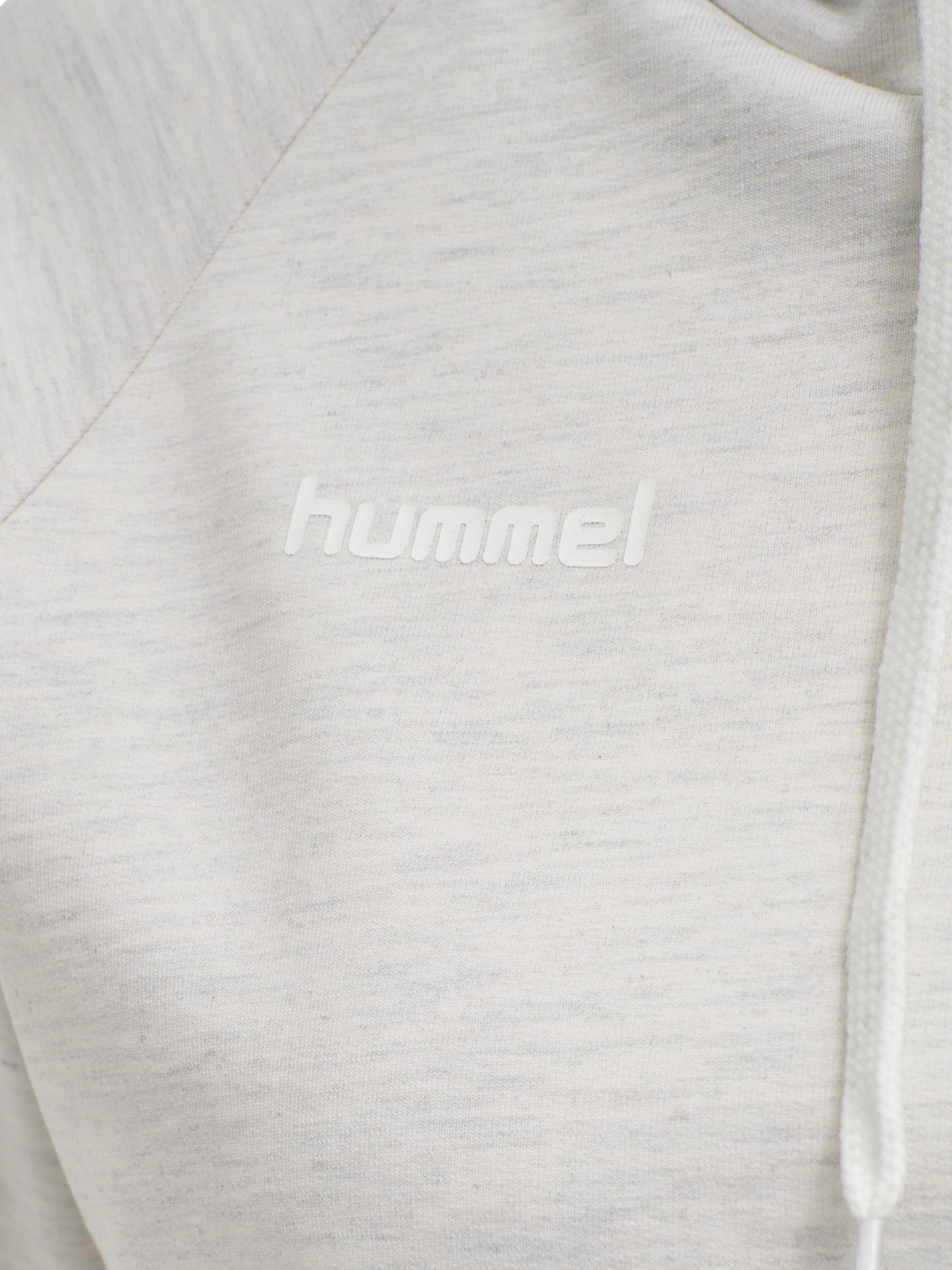 HMLGO COTTON HOODIE WOMAN, EGRET MELANGE, packshot