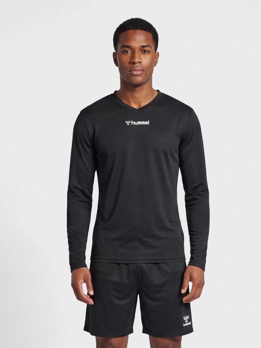 hmlBL ESSENTIAL TEE L/S, BLACK, model