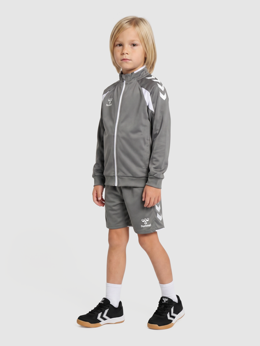 hmlCORE 2.0 TRACK ZIP JACKET KIDS, STEEL GRAY/WHITE, model