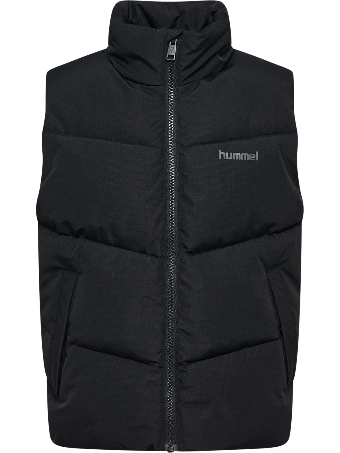 hmlJR PUFFER VEST, BLACK, packshot