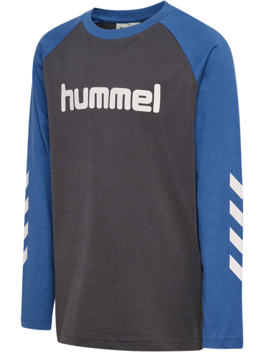 hmlJR LOGO T-SHIRT L/S, EBONY, packshot