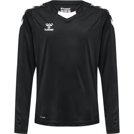 hmlCORE XK POLY JERSEY L/S KIDS, BLACK, packshot