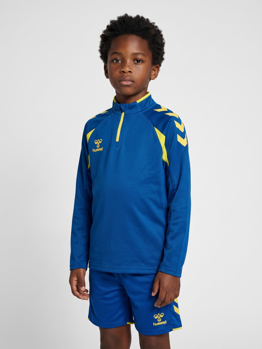 hmlCORE 2.0 HALF ZIP KIDS, TRUE BLUE/BLAZING YELLOW, model