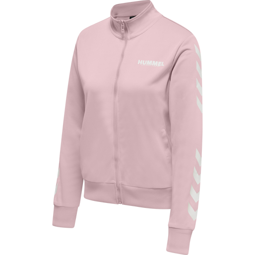 hmlLEGACY POLY WOMAN ZIP JACKET, CHALK PINK, packshot