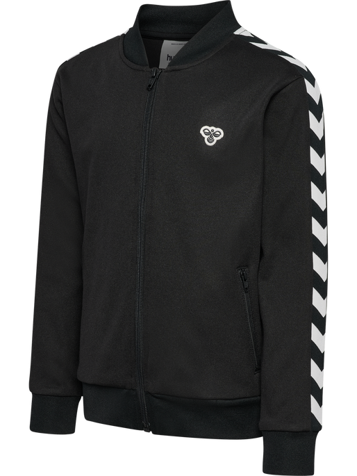 hmlJR ARCHIVE REG POLY ZIP JACKET, BLACK, packshot