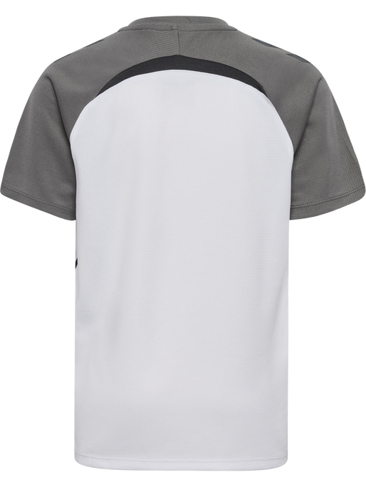hmlLEAD 2.0 JERSEY S/S KIDS, WHITE/STEEL GRAY, packshot