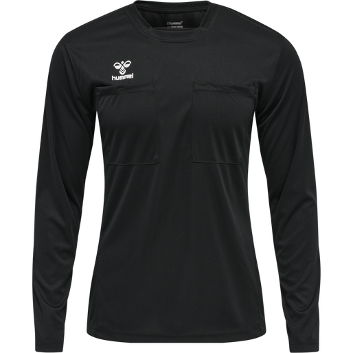 hmlREFEREE CHEVRON JERSEY L/S, BLACK, packshot