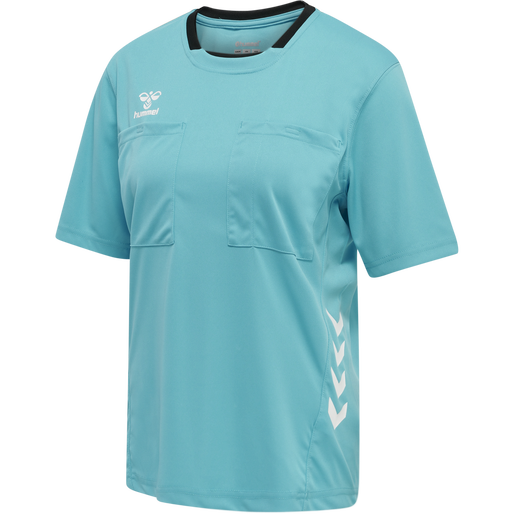 hmlREFEREE CHEVRON WO  JERSEY S/S, SCUBA BLUE, packshot