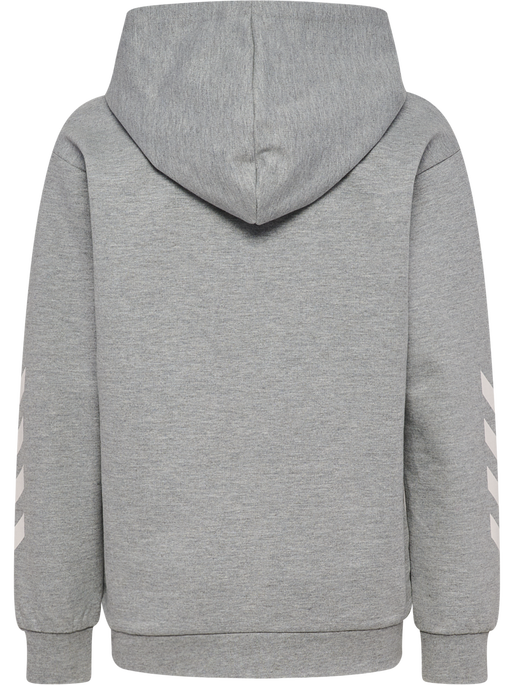 hmlJR LOGO HOODIE, GREY MELANGE, packshot