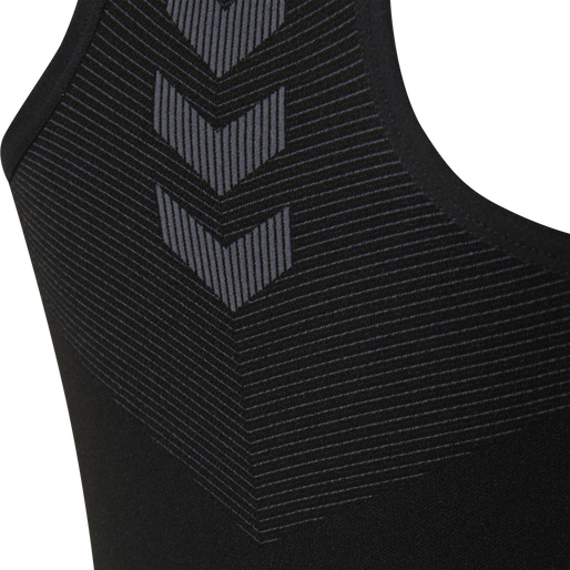 HUMMEL FIRST SEAMLESS TANK TOP W, BLACK, packshot