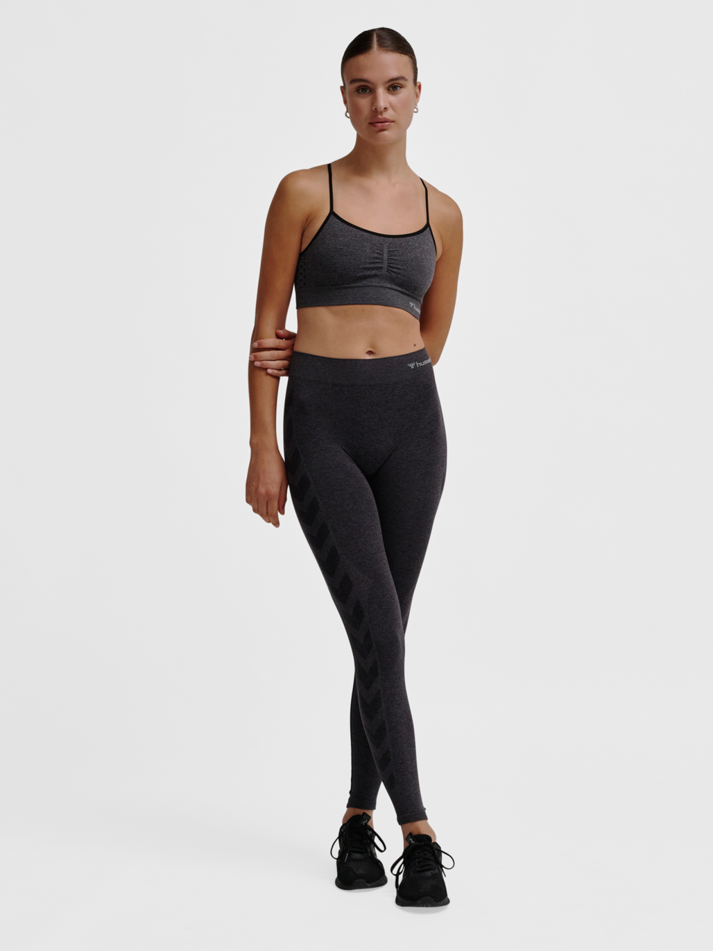 hummel CI SEAMLESS MID WAIST TIGHTS - BLACK MELANGE | hummel.fr