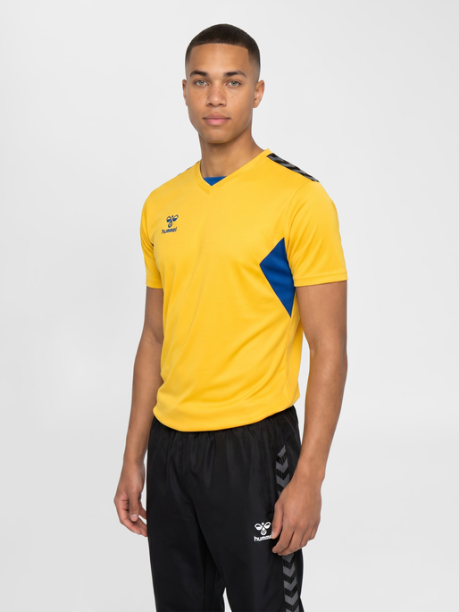 hmlAUTHENTIC PL JERSEY S/S, SPORTS YELLOW/TRUE BLUE, model