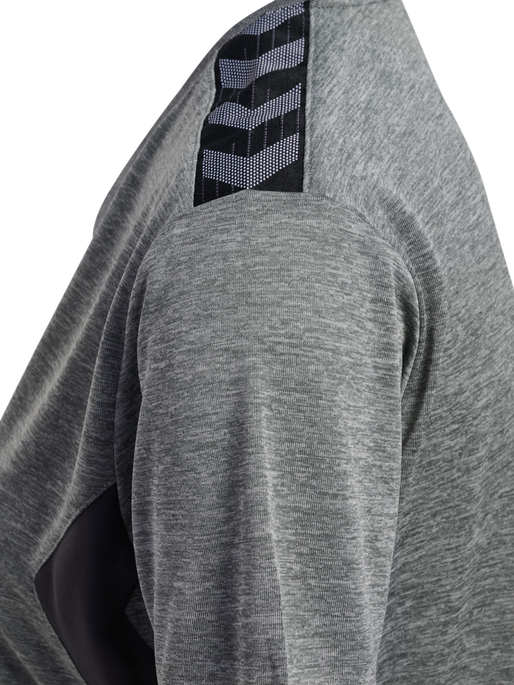 hmlAUTHENTIC PL JERSEY S/S WOMAN, GREY MELANGE hmlAUTHENTIC PL JERSEY S/S WOMAN, GREY MELANGE, packshot