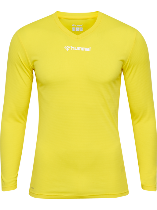 hmlBL ESSENTIAL TEE L/S, BLAZING YELLOW hmlBL ESSENTIAL TEE L/S, BLAZING YELLOW, packshot