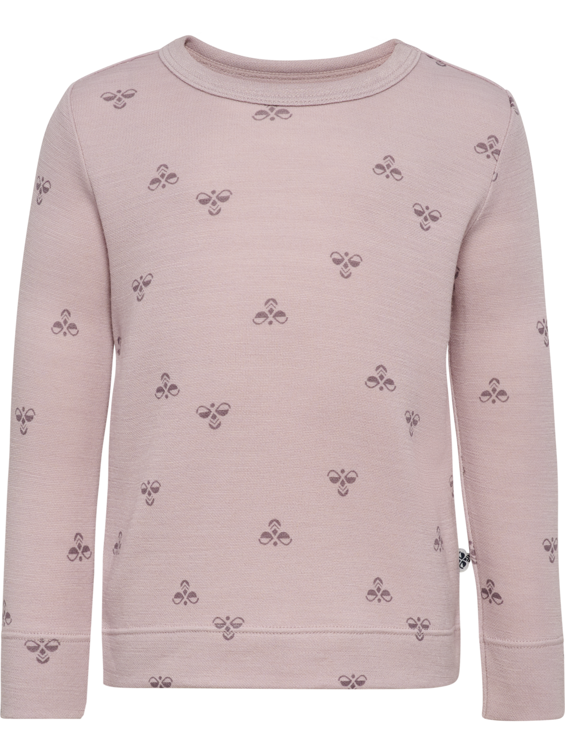 hmlMINI WOOL T-SHIRT L/S, CLOUD GRAY, packshot