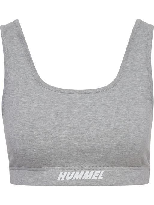 hmlELEMENTAL COTTON SPORTS TOP, GREY MELANGE hmlELEMENTAL COTTON SPORTS TOP, GREY MELANGE, packshot