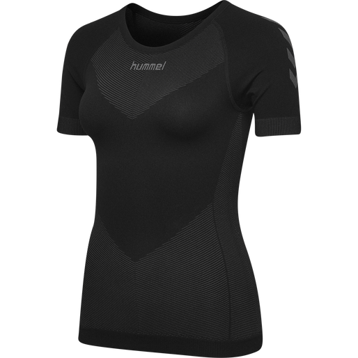 HUMMEL FIRST SEAMLESS JERSEY S/S WOMAN, BLACK HUMMEL FIRST SEAMLESS JERSEY S/S WOMAN, BLACK, packshot