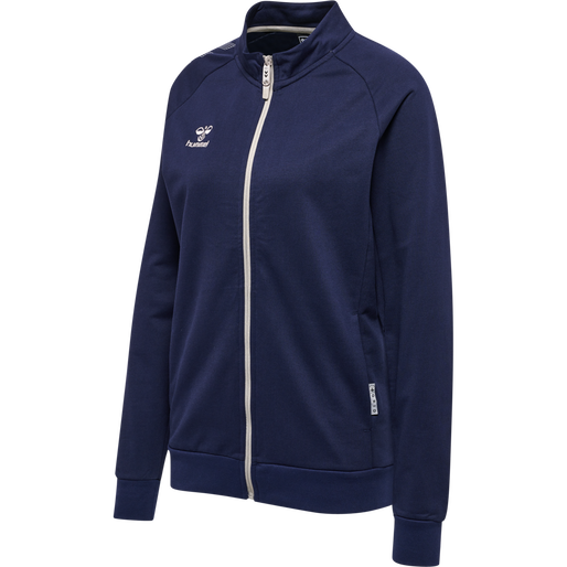 hmlMOVE GRID COTTON ZIP JACKET WOMA, MARINE, packshot