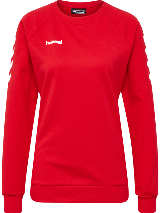 HMLGO COTTON SWEATSHIRT WOMAN, TRUE RED, packshot