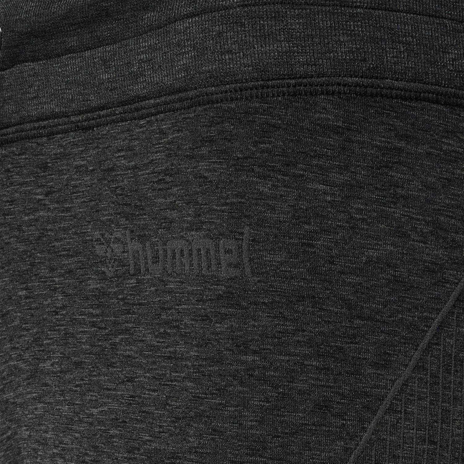 hmlMT HANA SEAMLESS TAPERED PANTS, BLACK MELANGE, packshot