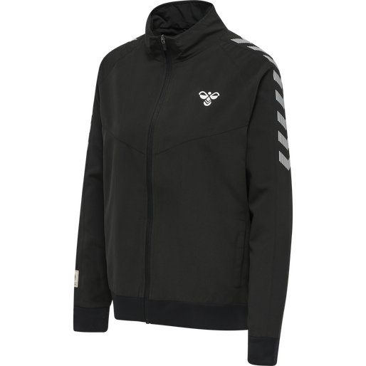hmlGG12 TRACK JACKET WOMAN, BLACK hmlGG12 TRACK JACKET WOMAN, BLACK, packshot