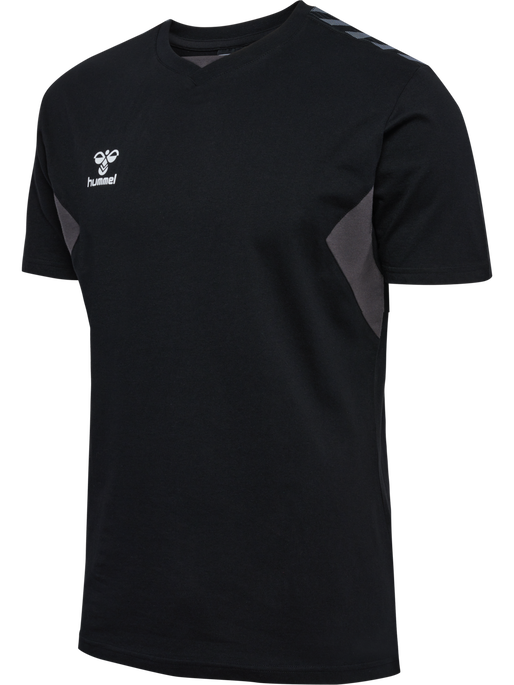 hmlAUTHENTIC CO T-SHIRT S/S, BLACK, packshot