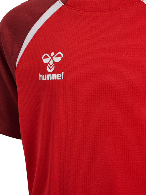 hmlLEAD 2.0 JERSEY S/S KIDS, TRUE RED/MAROON, packshot